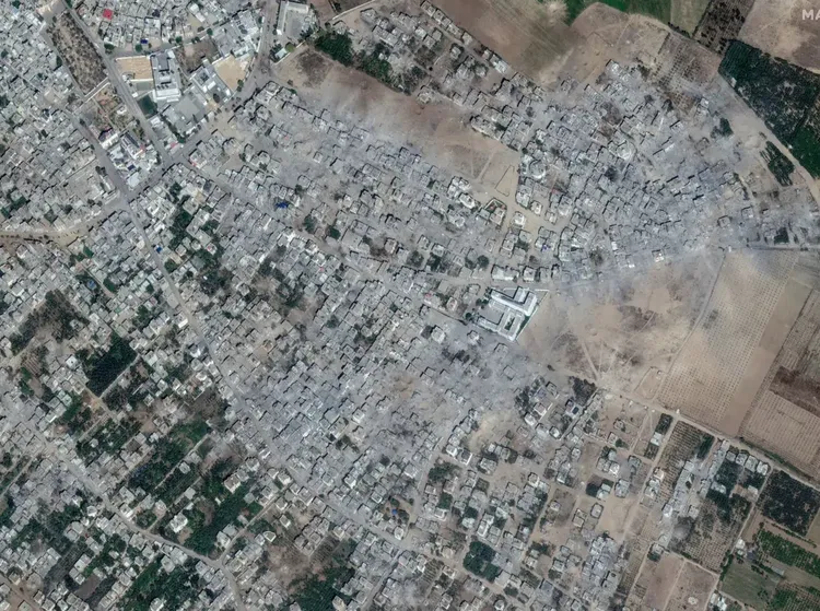 Potret Satelit Gaza Sebelum dan Setelah Dibombardir Israel