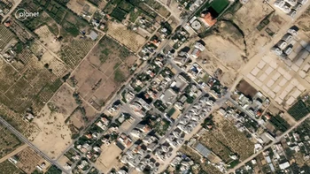 Foto sebelum dibom 15 Oktober 2023, Seorang warga Gaza kepada kantor berita AFP bahwa ia tidak yakin ke mana harus pergi atau bagaimana melindungi keluarganya setelah serangan tersebut. Foto: Maxar Technologies/Reuters