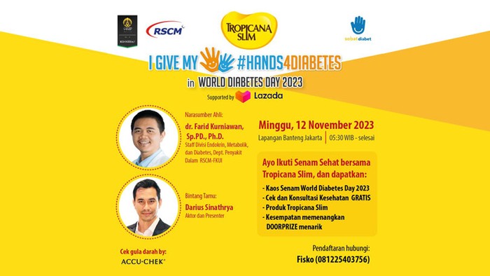 Sambut Hari Diabetes Sedunia, Tropicana Slim Gelar #Hands4Diabetes2023