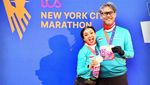 Ekspresi Raffi Ahmad-Gisel Berhasil Lari 42 Km di New York City Marathon 2023