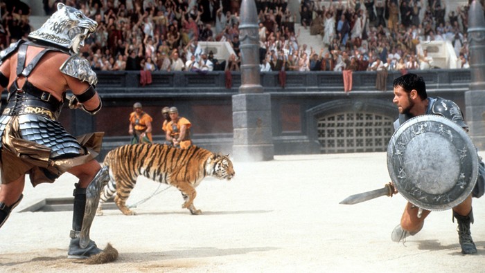Cuplikan dalam film Gladiator.