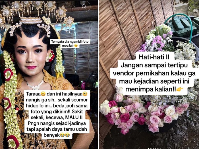 Kisah wanita yang curhat tertipu dengan vendor makeup saat hari h pernikahannya, viral di TikTok.
