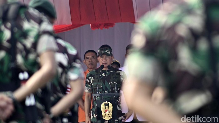 KSAD Pimpin Apel Pengamanan Pemilu di Monas TNI AD menggelar apel pasukan dalam rangka Pengamanan Pemilu 2024 di Monas, Jakarta, Rabu (8/11/2023). Apel dipimpin oleh KSAD Jenderal Agus Subiyanto.