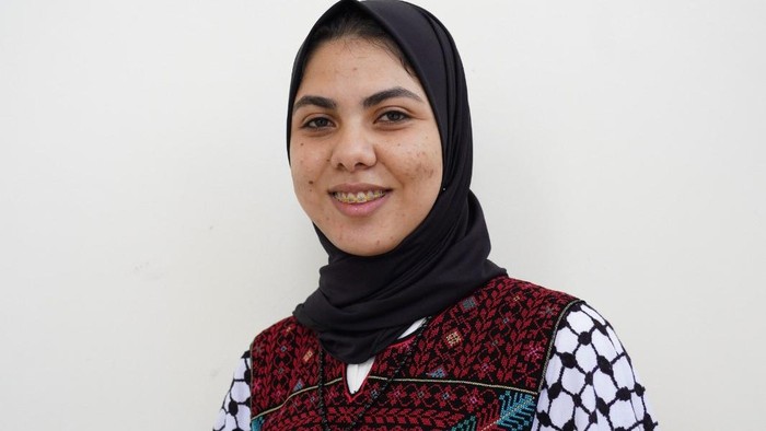 Samar T M Alhaj, Mahasiswi jurusan manajemen UMP asal Palestina, Rabu (8/11/2023).