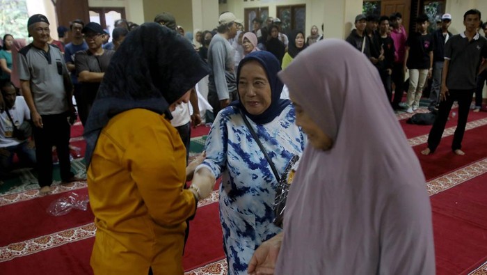 Relawan Srikandi Mahfud menggelar pelatihan juru kampanye dan pelantikan pengurus Relawan Srikandi Mahfud di Gedung Darul Marfu, Kebayoran Baru, Jakarta Selatan, Rabu (8/11/2023).