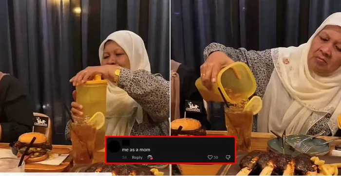 Ogah Rugi! Ibu Ini Makan Steak Mahal Tapi Bawa Minum dari Rumah