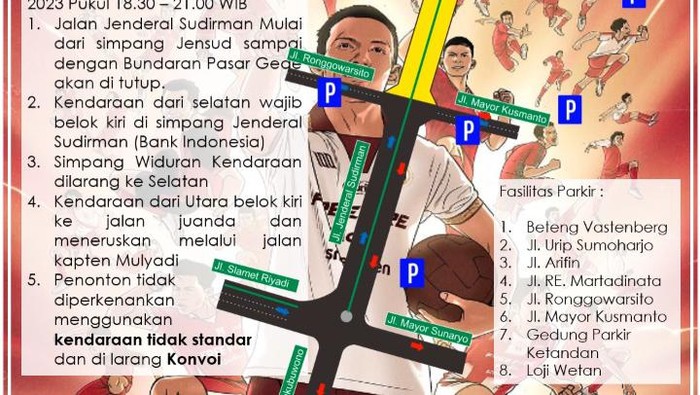 Rekayasa nonton bareng laga 100 tahun Persis Solo di Balai Kota Solo, Rabu (8/11/2023) malam.