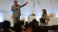 Dalam kesempatan itu, Prabowo memaparkan delapan program miliknya yang dinilai bisa dirasakan oleh rakyat. Salah satu yang diunggulkan dalam program itu ialah memberikan makan siang gratis kepada anak-anak.  