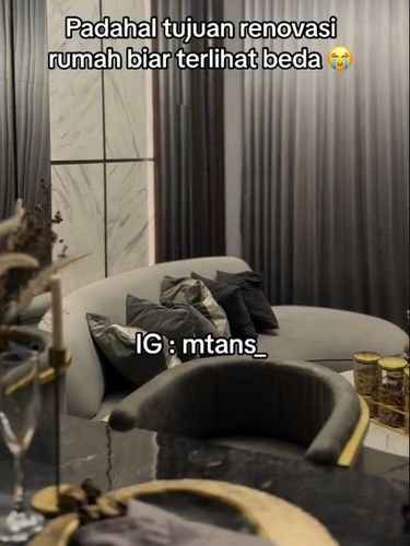 Renovasi rumah tipe 36 hasilnya estetis dan tampil mewah dikira beda rumah, viral di TikTok.