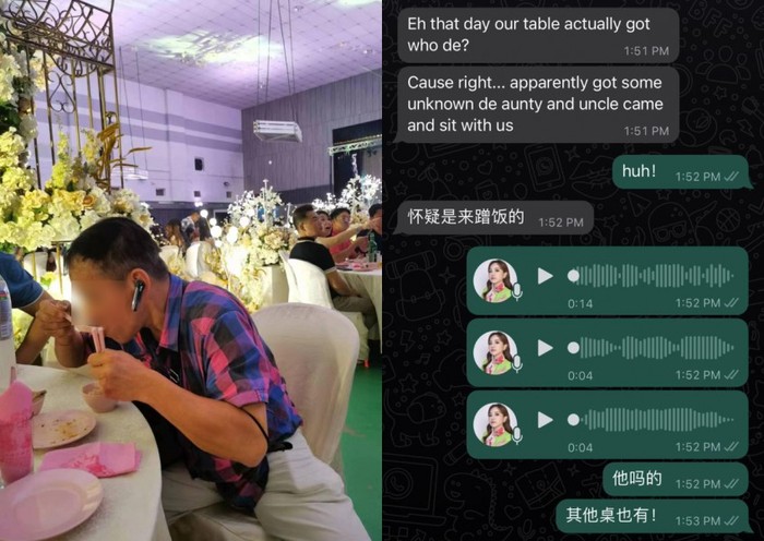 Tamu penyusup untuk makan gratis di kondangan
