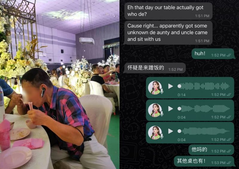 Tamu penyusup untuk makan gratis di kondangan