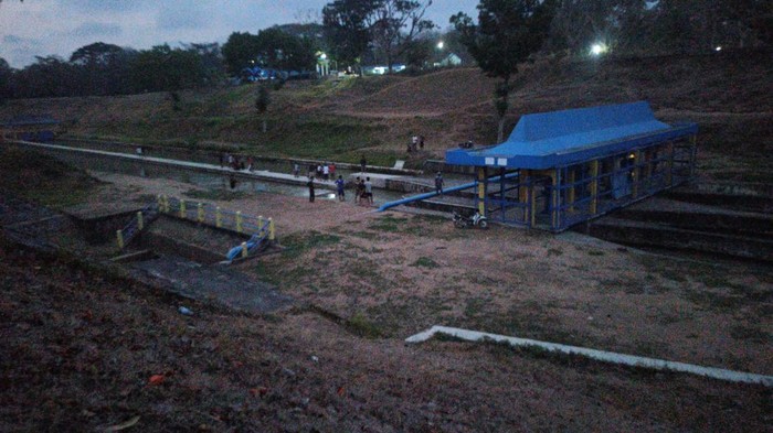 TKP laka air di saluran air Bendung Sapon, Lendah, Kulon Progo, Rabu (8/11/2023).