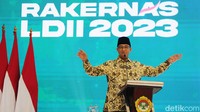 Anies berbicara soal pentingnya kualitas manusia demi kemajuan negara di Rakernas LDII.  