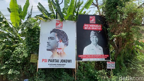 Baliho PSI berbau Jokowi di Bali.