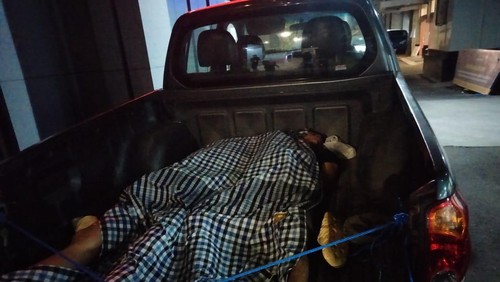 Sepeda motor korban ringsek setelah mengalami kecelakan di simpang Payangan, Gianyar, Kamis (9/11/2023). (foto : dok polsek Payangan).