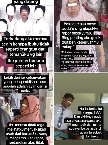 kisah ibu yang selalu menolak mengambil rapor anaknya. Beredar viral di TikTok, kisah ibu yang selalu menolak mengambil rapor anaknya.