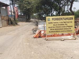 Jl Perancis Kota Tangerang Diperbaiki Per Lajur, Awas Macet!