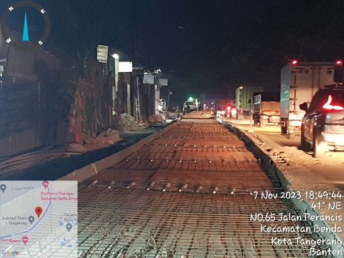 Perbaikan Jl Raya Perancis wilayah Kota Tangerang. (Dok. Dinas PUPR Kota Tangerang)