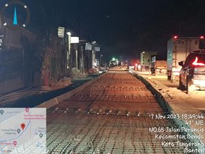 Progres Pembangunan Jl Raya Perancis Kota Tangerang Sudah 30%