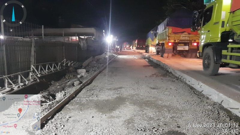 Perbaikan Jl Raya Perancis wilayah Kota Tangerang. (Dok. Dinas PUPR Kota Tangerang)