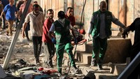 Pejabat Palestina mengatakan, hingga Rabu (8/11/2023) korban tewas akibat serangan Israel mencapai 10.569 orang. Reuters/Mohammed Al-Masri. 