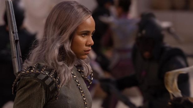 Zawe Ashton as Dar-Benn in Marvel Studios' THE MARVELS. Photo by Laura Radford. © 2023 MARVEL.