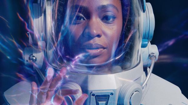 Teyonah Parris as Captain Monica Rambeau in Marvel Studios' THE MARVELS. Photo courtesy of Marvel Studios. © 2023 MARVEL.