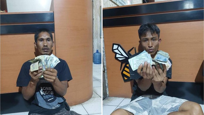 Dua pemalak sopir truk di Jalinsum Muara Enim.