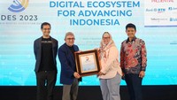 Penghargaan tersebut diberikan pada ajang Indonesia Digital Ecosystem Summit (IDES) 2023 di Jakarta, Kamis (9/11). Layanan digital business solutions Peruri mengutamakan keamanan tingkat tinggi untuk melindungi dokumen elektronik dan informasi yang diolah dalam ekosistem digital, menjadikannya bebas dari ancaman manipulasi data atau perubahan yang tidak sah yang dapat merugikan pengguna. 
