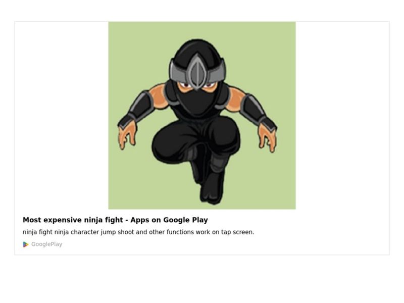Most Expensive Ninja Fight.