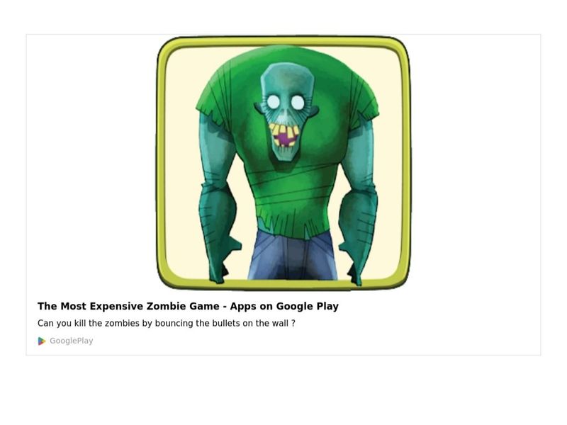 The Most Expensive Zombie Game.