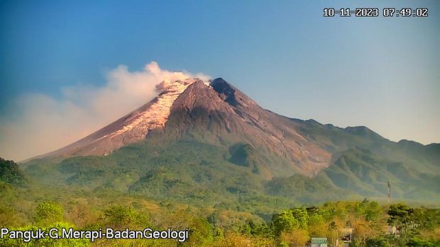 Guguran di Gunung Merapi pagi tadi, Jumat (10/11/2023).