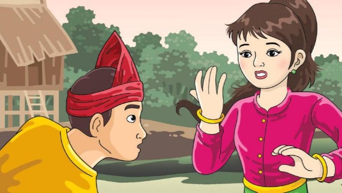 Ilustrasi Putri Andam Dewi (Sumber: Buku Cerita Bergambar Dwi Bahasa Balai Bahasa Sumut/Ilustrator Yol Yulianto)