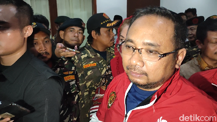 Ketum GP Anshor Yaqut Cholil Qoumas di UIN Walisongo Semarang, Jumat (10/11/2023)