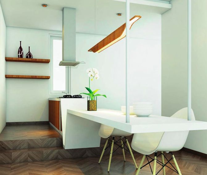 Kitchen set serba menggantung.