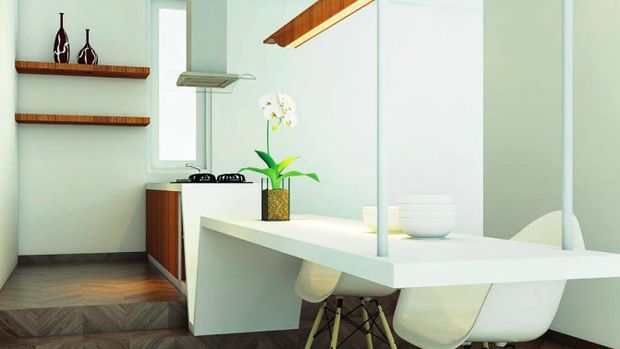 Kitchen set serba menggantung.