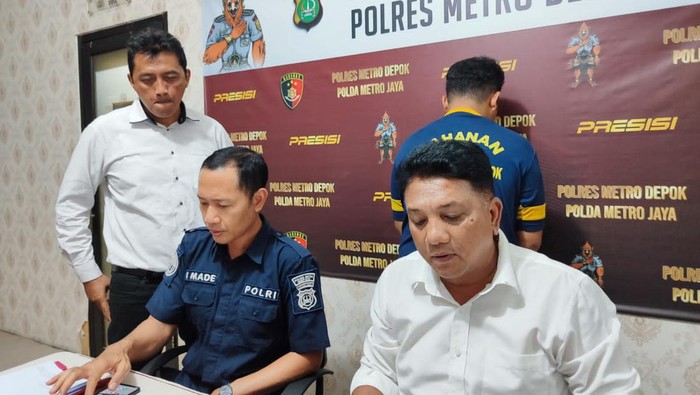 Konferensi pers di Polres Depok (Wildan/detikcom)