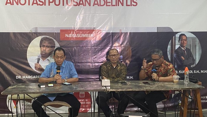 Konferensi pers sejumlah pakar hukum soroti vonis Adelin Lis (Devi/detikcom)
