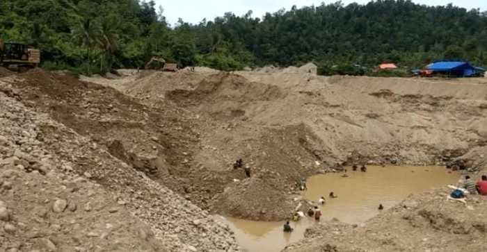 Lokasi tambang emas ilegal di Pohuwato, Gorontalo.