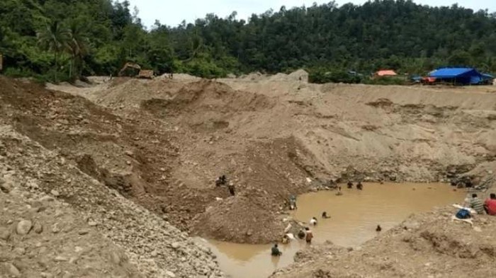 Lokasi tambang emas ilegal di Pohuwato, Gorontalo.