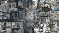 Sejauh ini, korban meninggal akibat serangan Israel lebih dari 10.000 orang. Reuters/Mohammed Fayq Abu Mostafa.  