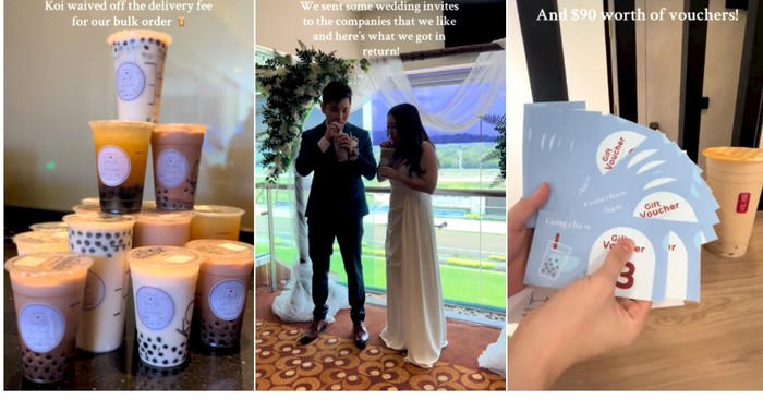 Undang CEO Bubble Tea Favoritnya, Pengantin Ini Dapat Hadiah Unik