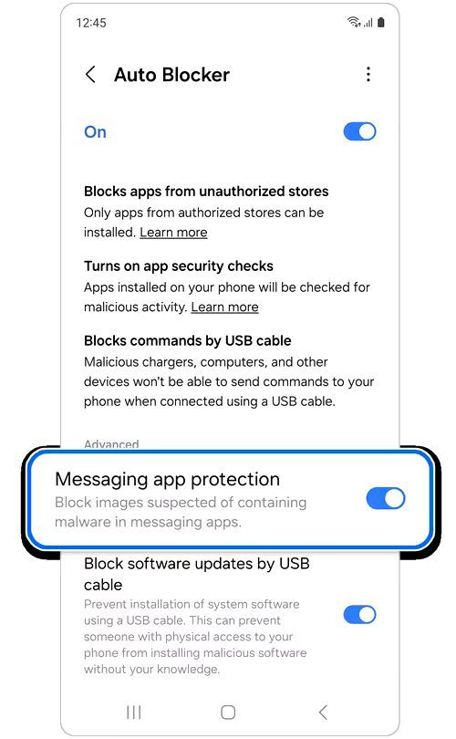 Samsung Auto Blocker