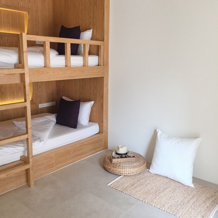 Contoh desain tempat tidur tingkat.