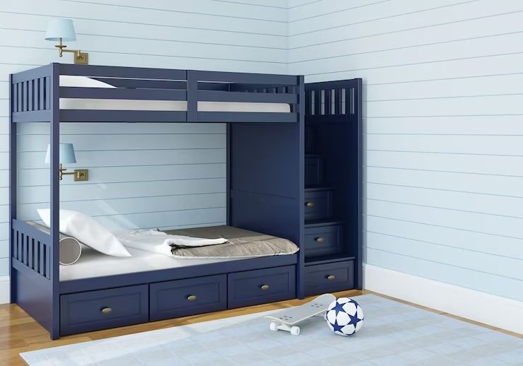 Contoh desain tempat tidur tingkat.