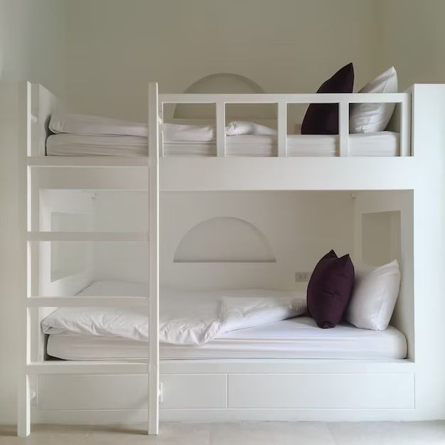 Contoh desain tempat tidur tingkat.