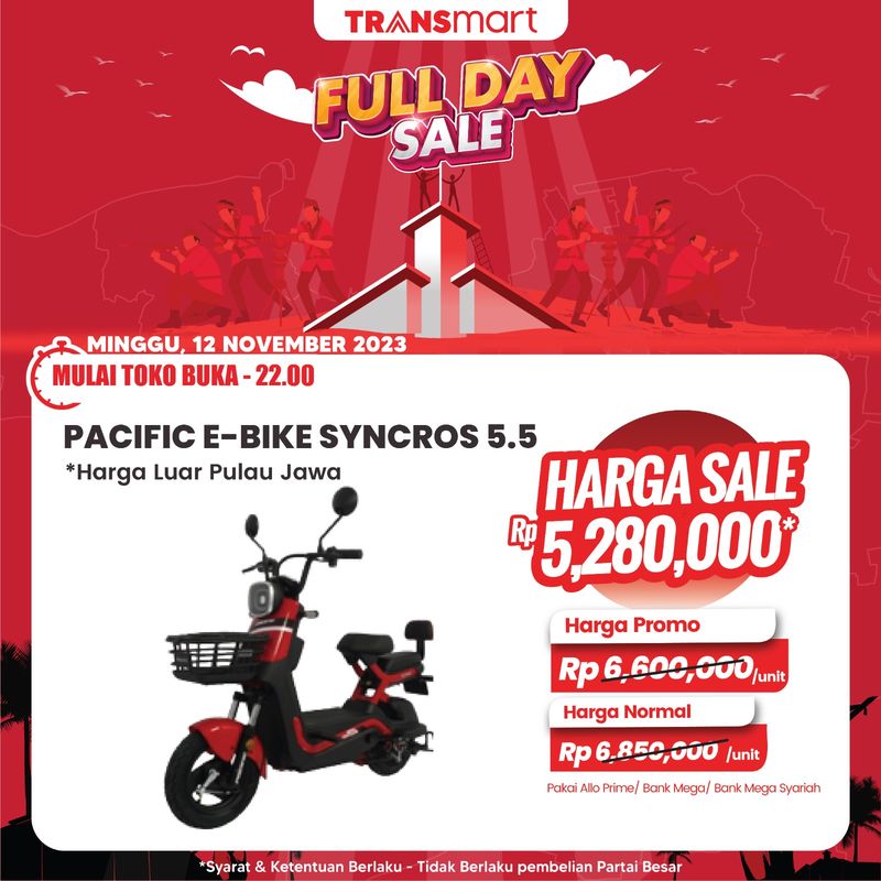 Transmart Full Day Sale-Sepeda Listrik