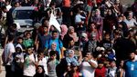 Potret Warga Palestina Berbondong-bondong Tinggalkan Gaza