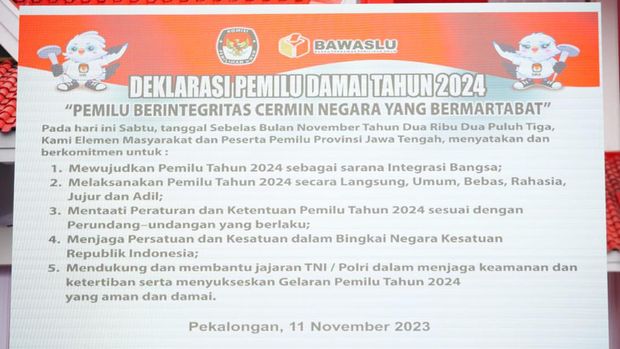 Deklarasi pemilu damai di Pekalongan (dok.istimewa)