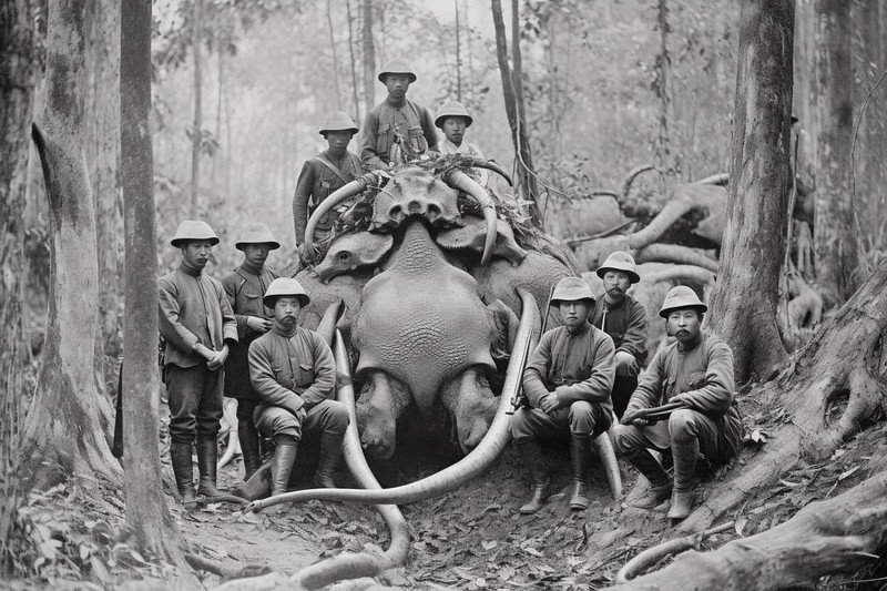 Foto bangsawan Thailand berburu monster